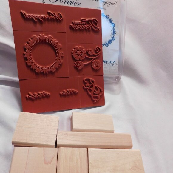 Stampin’ Up! Together Forever Rubber Stamps & Lot of Three Miscellaneous Stamps - Picture 6 of 7